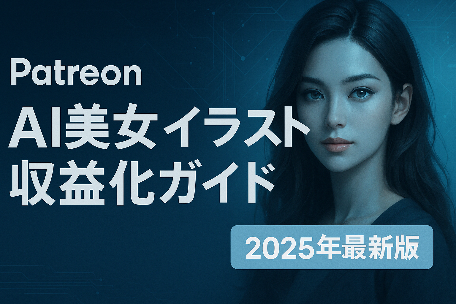 alt="PatreonでAI美女イラストを収益化する2025年最新版ガイドの横長アイキャッチ画像"